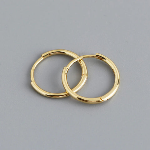 WANTME 925 Sterling Silver Simple Huggies Earrings