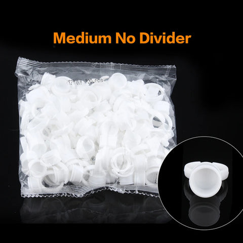 AILEISHI 100Pcs Disposable Eyelash Extension Glue Ring Cups