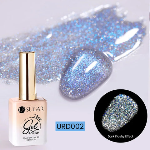 UR SUGAR 15ml Champagne Gold Silver Reflective Glitter Gel Nail Polish