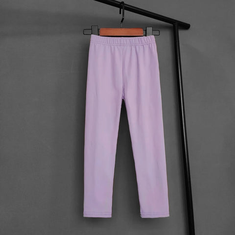 Kids Solid Color Stretch Pants