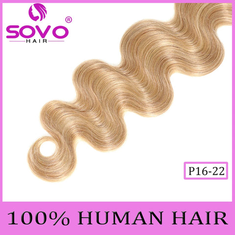 Body Wave Clip In Hair Extensions - 10 Pcs Set