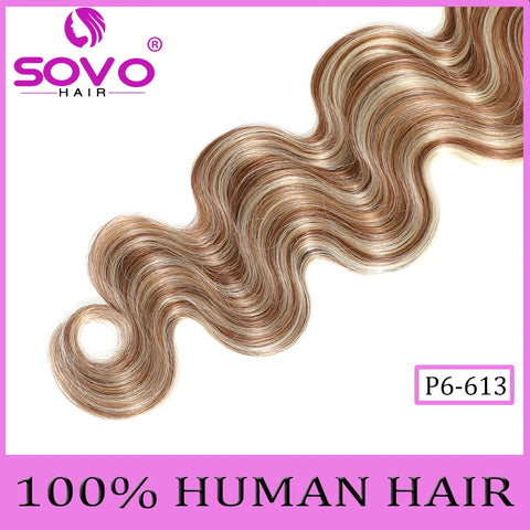 Body Wave Clip In Hair Extensions - 10 Pcs Set
