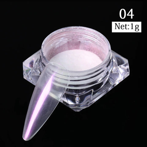 Super-Bright Metallic Nail Powder - Gold Silver Mirror Pigment