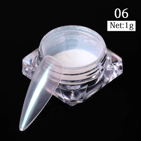 Super-Bright Metallic Nail Powder - Gold Silver Mirror Pigment