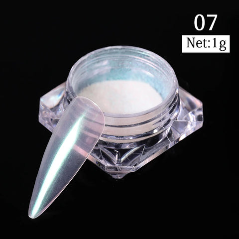 Super-Bright Metallic Nail Powder - Gold Silver Mirror Pigment