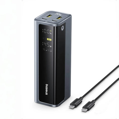 Baseus Ultra 145W Power Bank – 20800mAh PD Fast-Charge with Digital Display