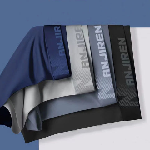 4pcs Men's Ice Silk Boxer Shorts - Breathable & Sexy