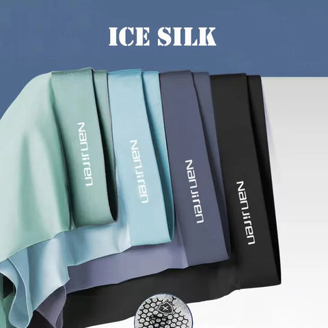 4pcs Men's Ice Silk Boxer Shorts - Breathable & Sexy