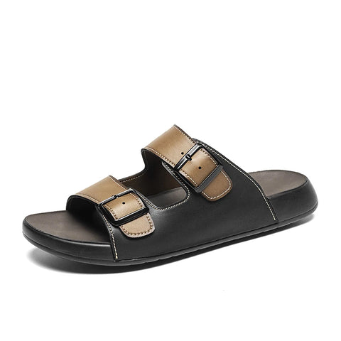 Handmade Leather Slippers for Men - Trendy Flip-flops