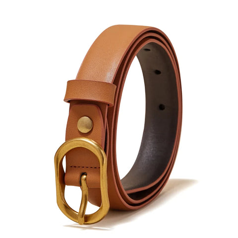 FOXER Women Buckle Thin Belt for Jeans & Dress