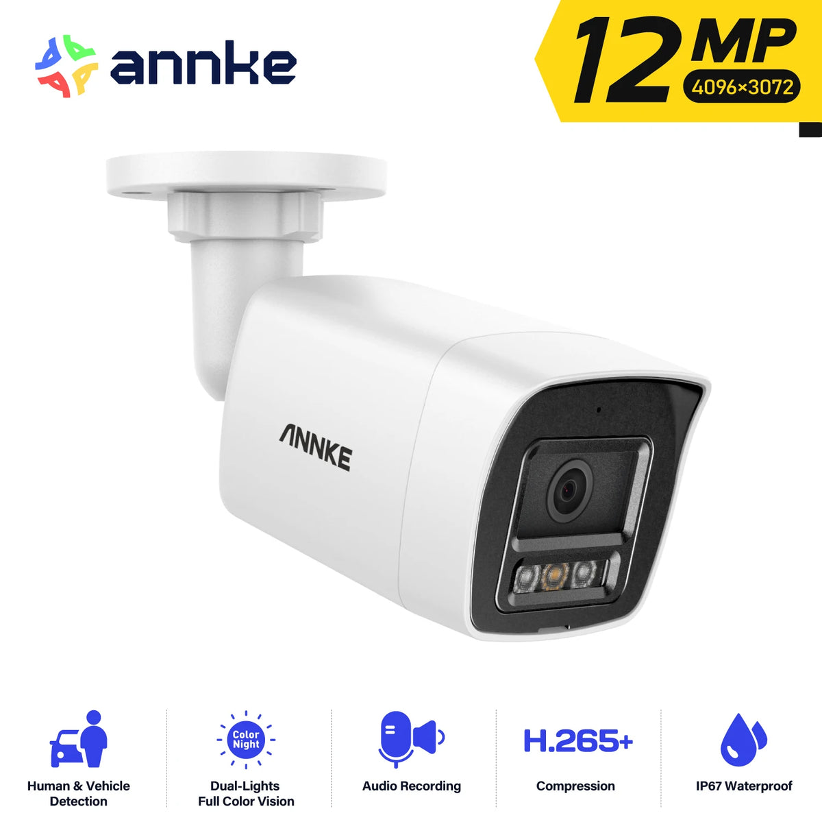 ANNKE 12MP Outdoor Smart Dual Light PoE Security Camera