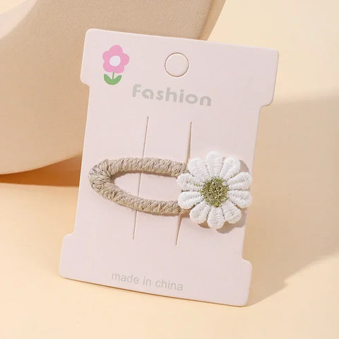 Set haarspeldjes met madeliefjes voor babymeisjes - schattige kanten haarspeldjes 