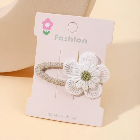 Set haarspeldjes met madeliefjes voor babymeisjes - schattige kanten haarspeldjes 