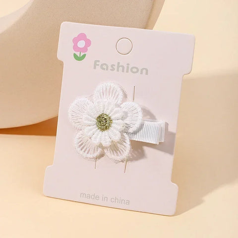 Set haarspeldjes met madeliefjes voor babymeisjes - schattige kanten haarspeldjes 