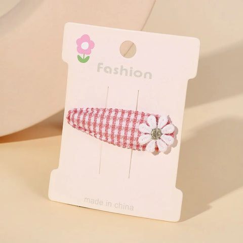 Set haarspeldjes met madeliefjes voor babymeisjes - schattige kanten haarspeldjes 