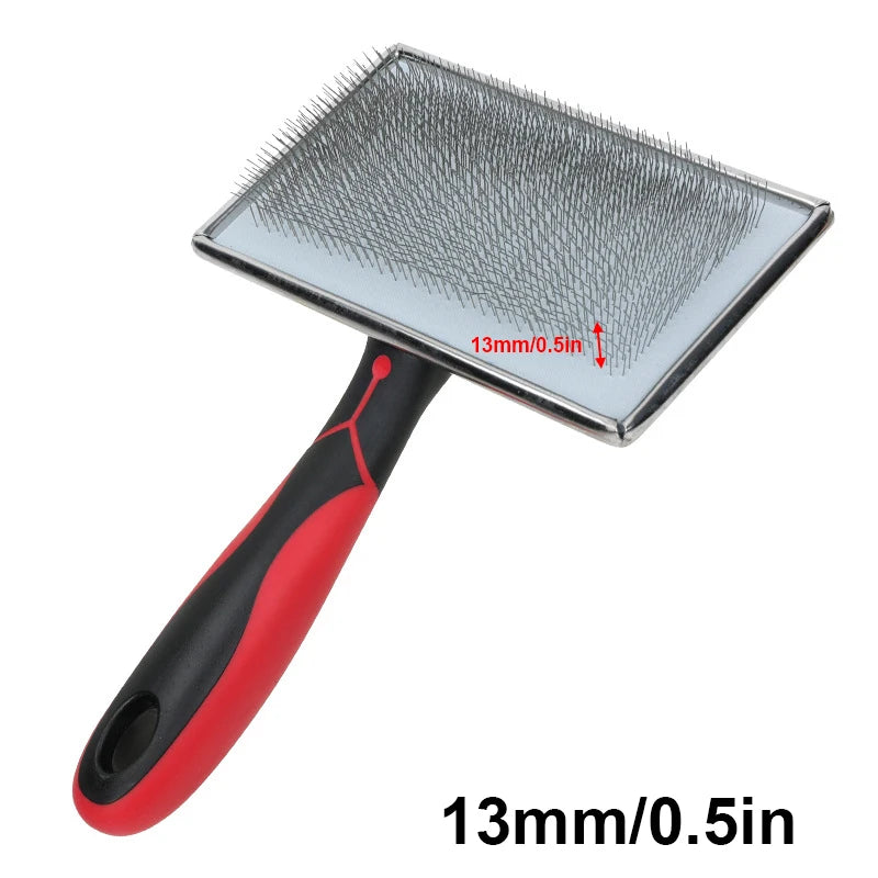 Large Dog Grooming Tool – Pet Hair Removal Needle Comb with Anti-Slip Handle
