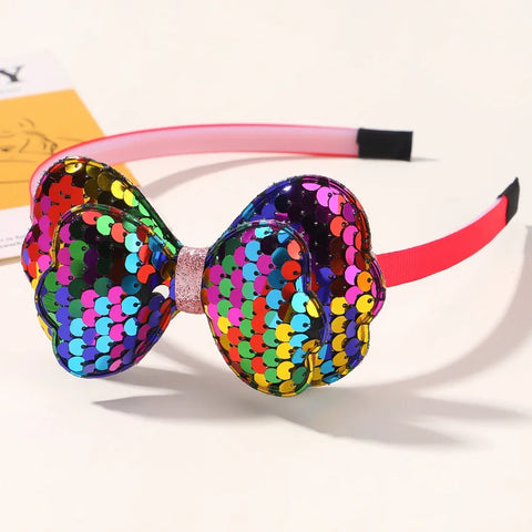 Lovely Kids Hair Band - Colorful Flower Shape Hair Hoop with Dopamine Glitter