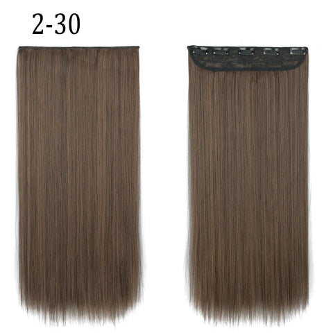 Lang steil kapsel met 5 clips haarverlenging 