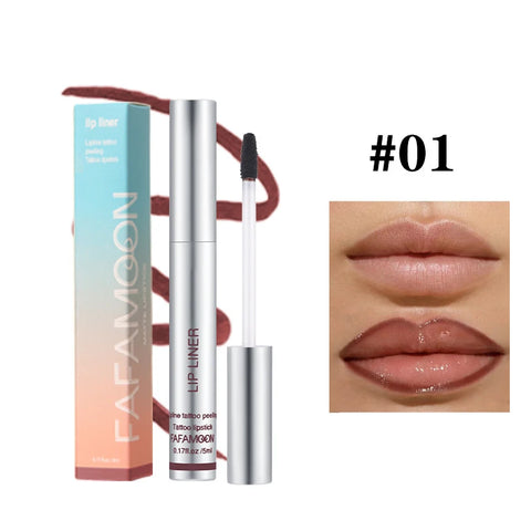 6 Color Waterproof Lip Liner Peel Off Tattoo Lip Gloss - Long Lasting Matte Lip Tint
