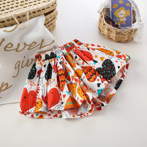 Kids Girls Summer Cotton Skirt Shorts