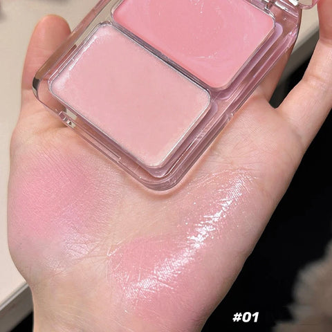 Water Light Peach Cream Blush Milk Pink Natural Cheek Tint - Waterproof Makeup Palette