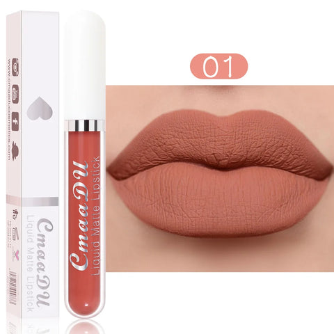Long Lasting Velvet Matte Lip Gloss - Rose Liquid Lipstick for Women - 18 Stunning Colors