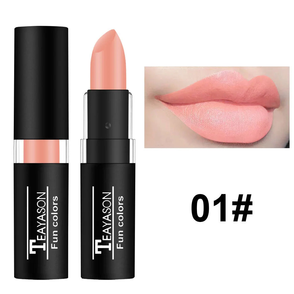 Punk Dark Wine Red Lipstick - Waterproof Matte Lip Color for Bold Looks