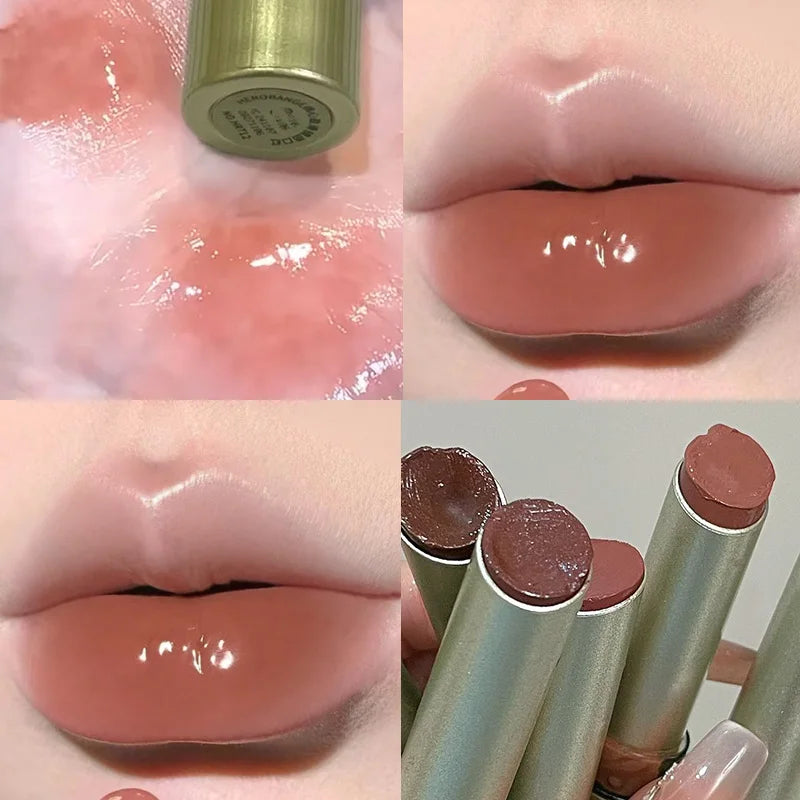 Punk Jelly Lipstick Mirror Lipgloss - Chocolate Brown Moisturizing Lip Tint
