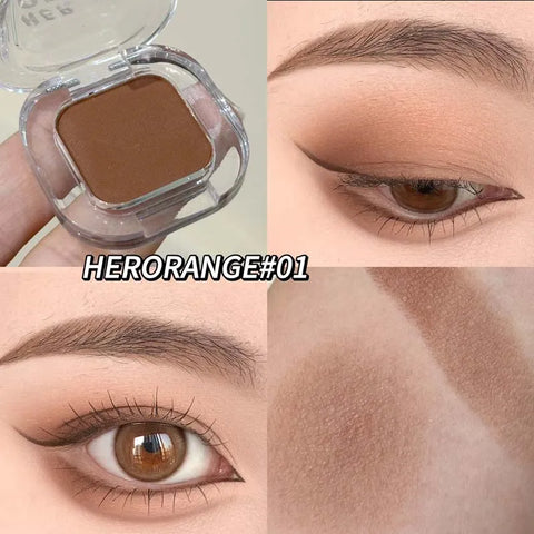 Monochrome Eyeshadow Palette - Matte Wine Red, Brown, Smoky Pearl & Glitter