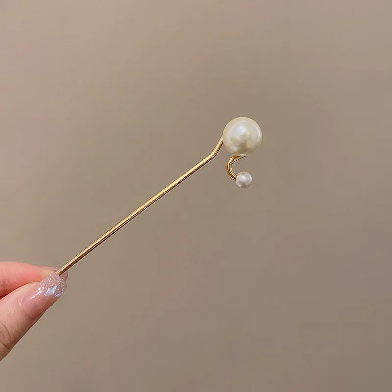 2025 Vintage Rose Flower Crystal Branch Hairpin - Elegant Metal Texture Headwear Jewelry for Women
