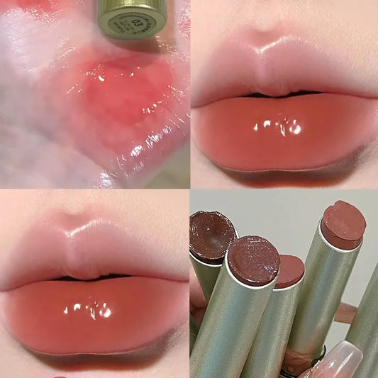 Punk Jelly Lipstick Mirror Lipgloss - Chocolate Brown Moisturizing Lip Tint