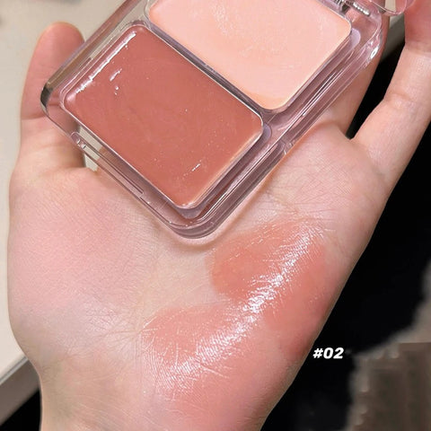 Water Light Peach Cream Blush Milk Pink Natural Cheek Tint - Waterproof Makeup Palette