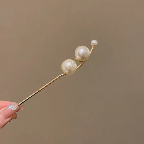 2025 Vintage Rose Flower Crystal Branch Hairpin - Elegant Metal Texture Headwear Jewelry for Women