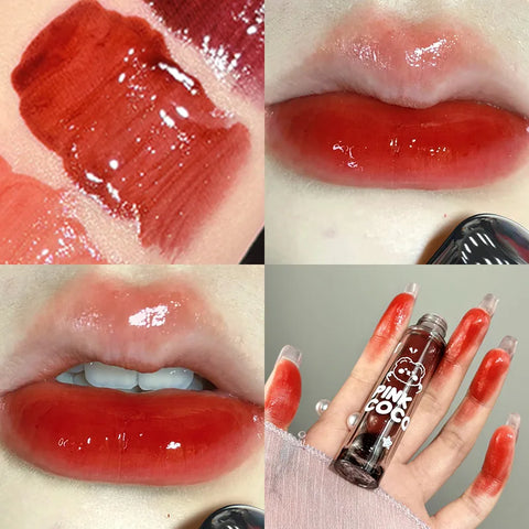 Punk Juice Red Lipgloss - Waterproof Black Mirror Glass Lip Glaze