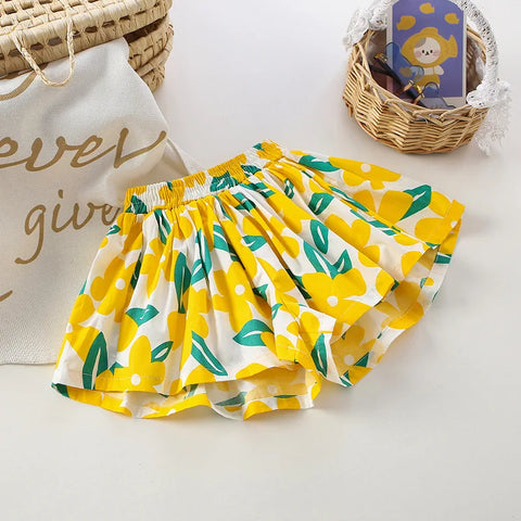 Kids Girls Summer Cotton Skirt Shorts