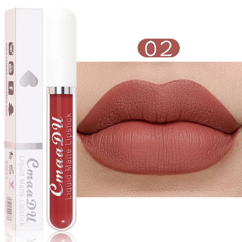 Long Lasting Velvet Matte Lip Gloss - Rose Liquid Lipstick for Women - 18 Stunning Colors