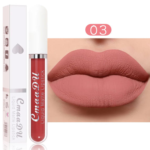 Long Lasting Velvet Matte Lip Gloss - Rose Liquid Lipstick for Women - 18 Stunning Colors