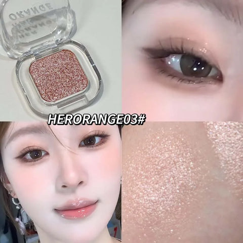 Monochrome Eyeshadow Palette - Matte Wine Red, Brown, Smoky Pearl & Glitter