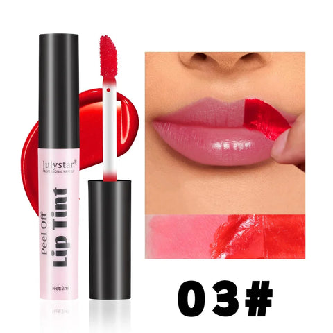 Julystar Peel Off Liquid Lipstick - 6 Color Waterproof Lasting Matte Pink Lip Gloss