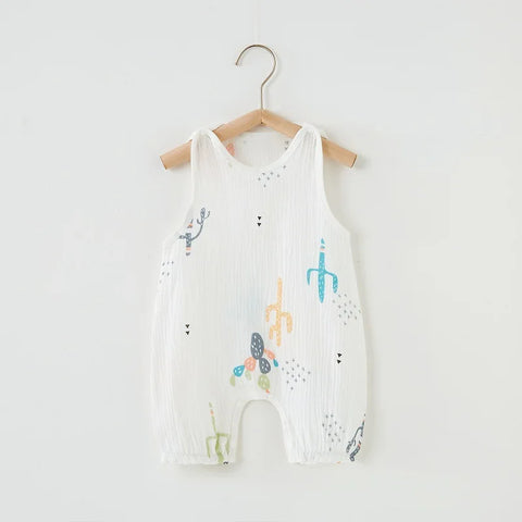 Zomer Baby Meisjes Romper Cartoon Beer Jumpsuit 