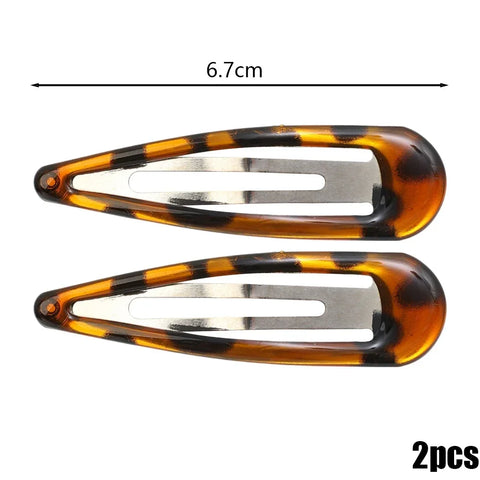 Cute Leopard Print Hair Clips - Vintage Korean Style BB Clips for Y2K Girls