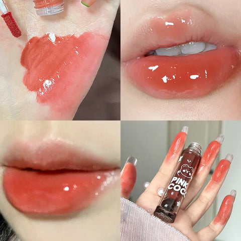 Punk Juice Red Lipgloss - Waterproof Black Mirror Glass Lip Glaze