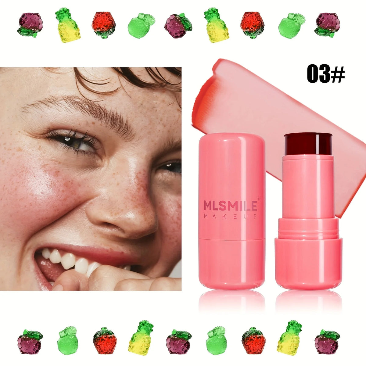 Multi-purpose Jelly Blush Stick for Lips and Cheeks