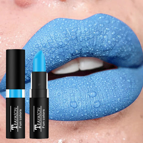 Punk Dark Wine Red Lipstick - Waterproof Matte Lip Color for Bold Looks