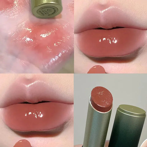 Punk Jelly Lipstick Mirror Lipgloss - Chocolate Brown Moisturizing Lip Tint