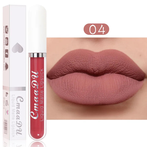 Long Lasting Velvet Matte Lip Gloss - Rose Liquid Lipstick for Women - 18 Stunning Colors