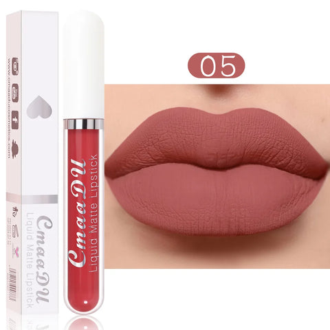 Long Lasting Velvet Matte Lip Gloss - Rose Liquid Lipstick for Women - 18 Stunning Colors