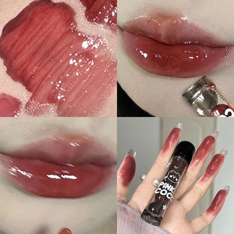Punk Juice Red Lipgloss - Waterproof Black Mirror Glass Lip Glaze