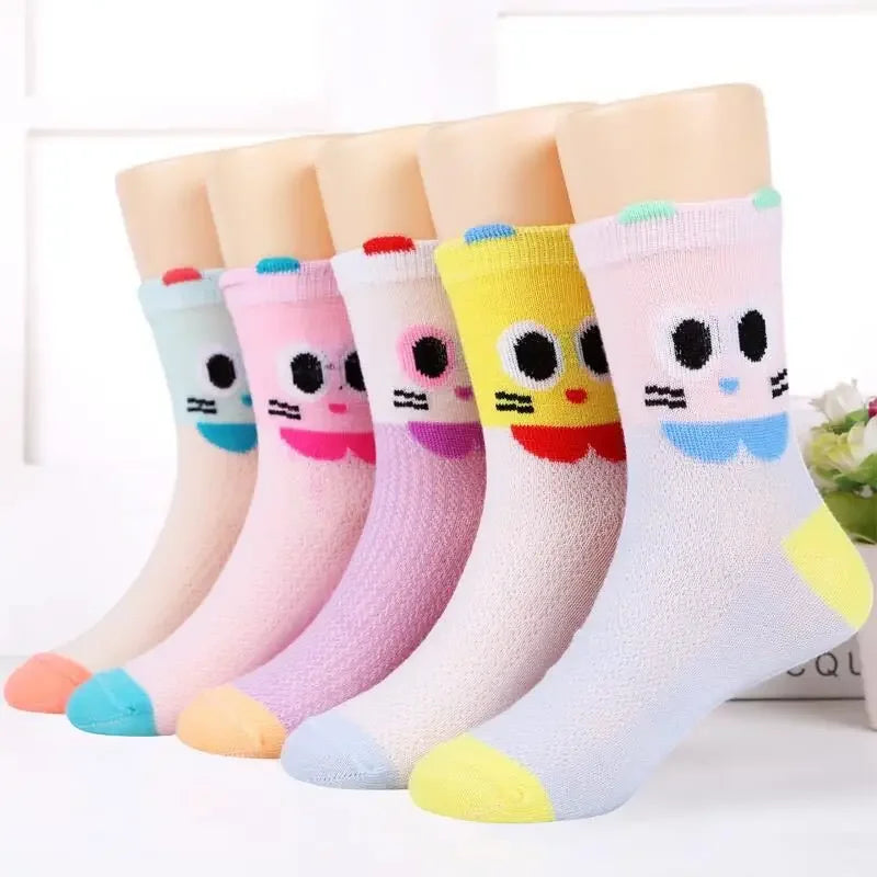 Cute Cartoon Mesh Socks for Kids