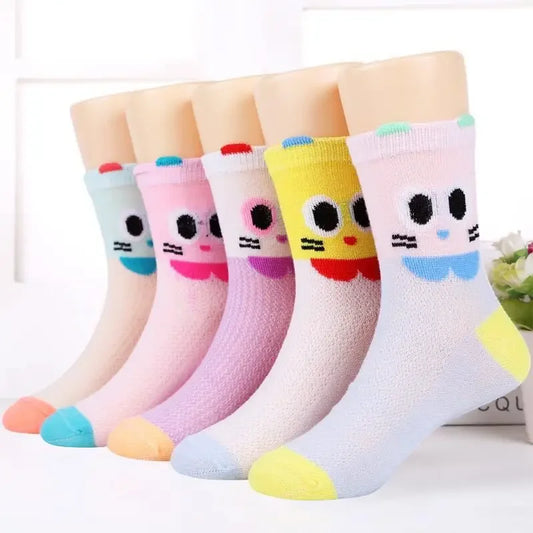 Cute Cartoon Mesh Socks for Kids